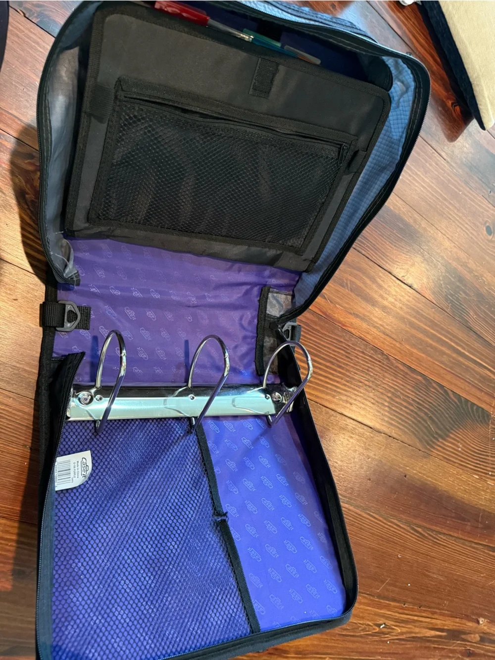 Purple and Gray school Binder